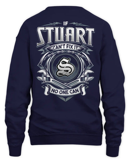 STUART AP81-K4-626 - Personalized Ahmed Quote Apparel “If Ahmed Can't Fix It, No One Can” - Unisex Sweatshirt - Navy