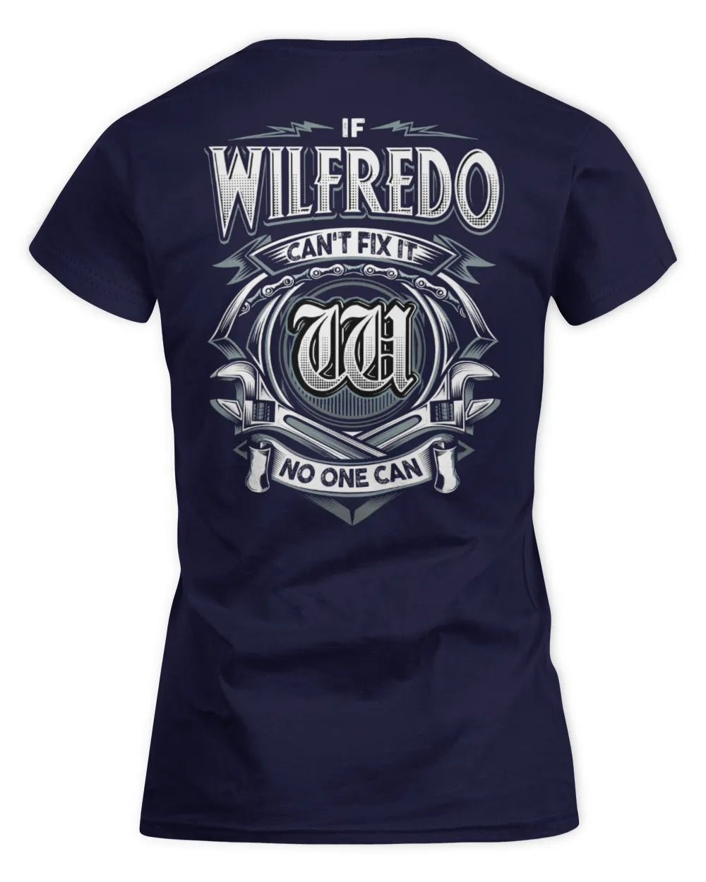 WILFREDO AP81-K4-626 - Personalized Ahmed Quote Apparel “If Ahmed Can't Fix It, No One Can” - Women's Standard T-Shirt - Navy