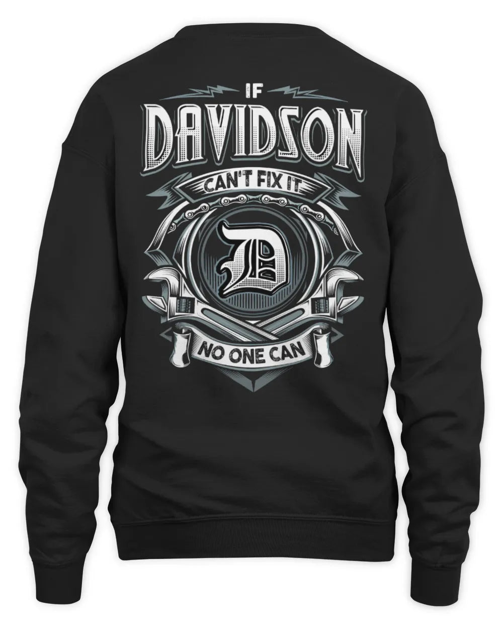 DAVIDSON AP81-K4-626 - Personalized Ahmed Quote Apparel “If Ahmed Can't Fix It, No One Can” - Unisex Sweatshirt - Black