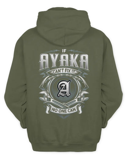 AYAKA AP81-K4-626 - Personalized Ahmed Quote Apparel “If Ahmed Can't Fix It, No One Can” - Unisex Hoodie - Military Green