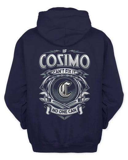 COSIMO AP81-K4-626 - Personalized Ahmed Quote Apparel “If Ahmed Can't Fix It, No One Can” - Unisex Hoodie - Navy