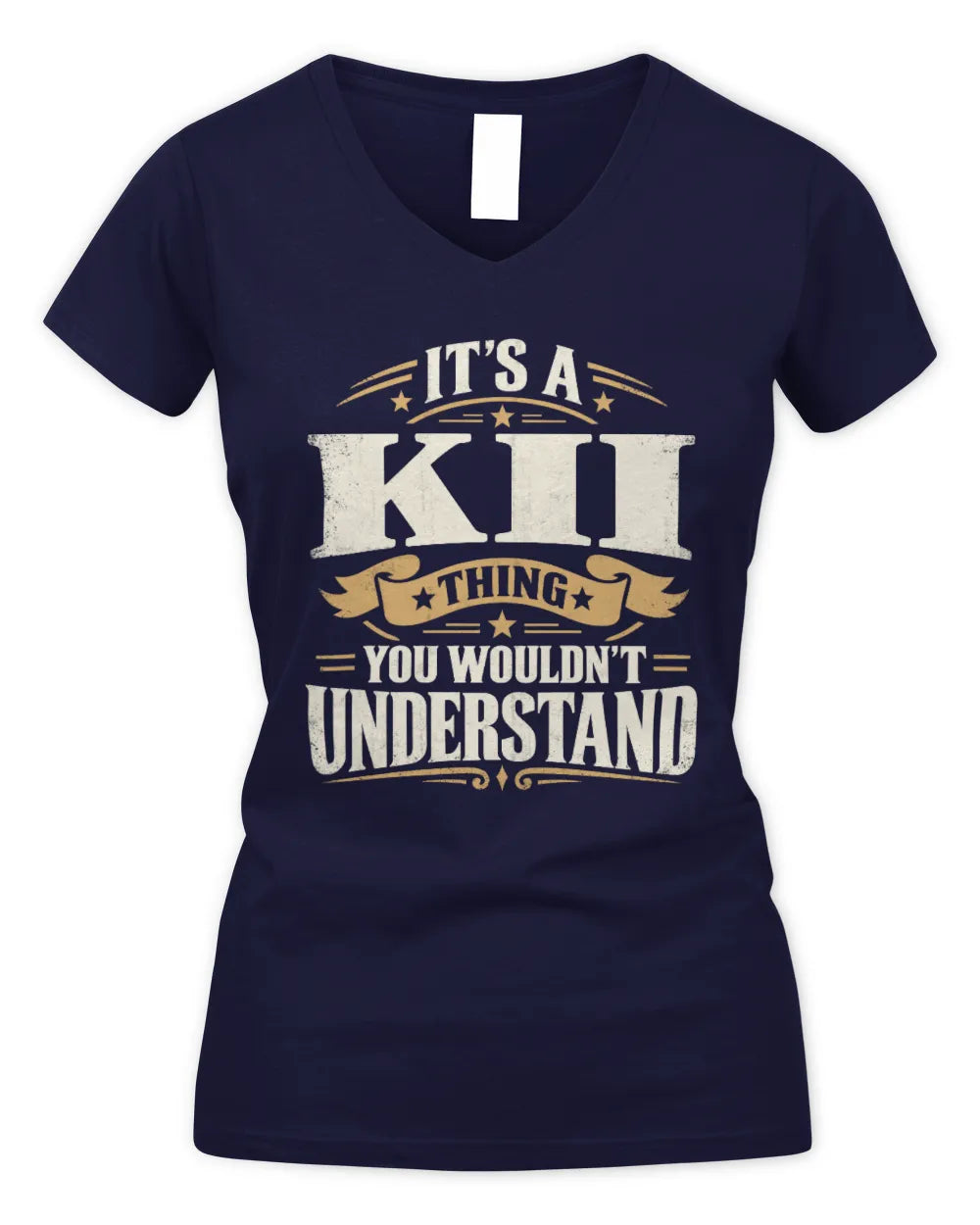 KII P08 TH51 - Personalized “It’s a/an [NAME] Thing – You Wouldn’t Understand” Shirt - Women's V-Neck T-Shirt - Navy