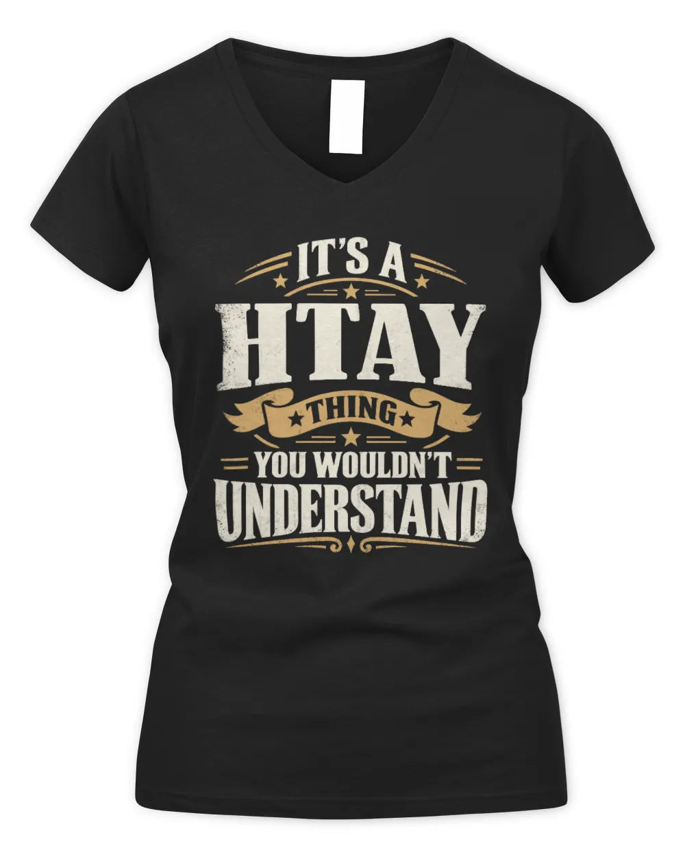 HTAY P08 TH51 - Personalized “It’s a/an [NAME] Thing – You Wouldn’t Understand” Shirt - Women's V-Neck T-Shirt - Black