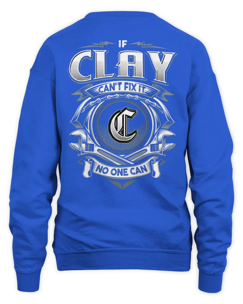 CLAY AP81-K4-626 - Personalized Ahmed Quote Apparel “If Ahmed Can't Fix It, No One Can” - Unisex Sweatshirt - Royal