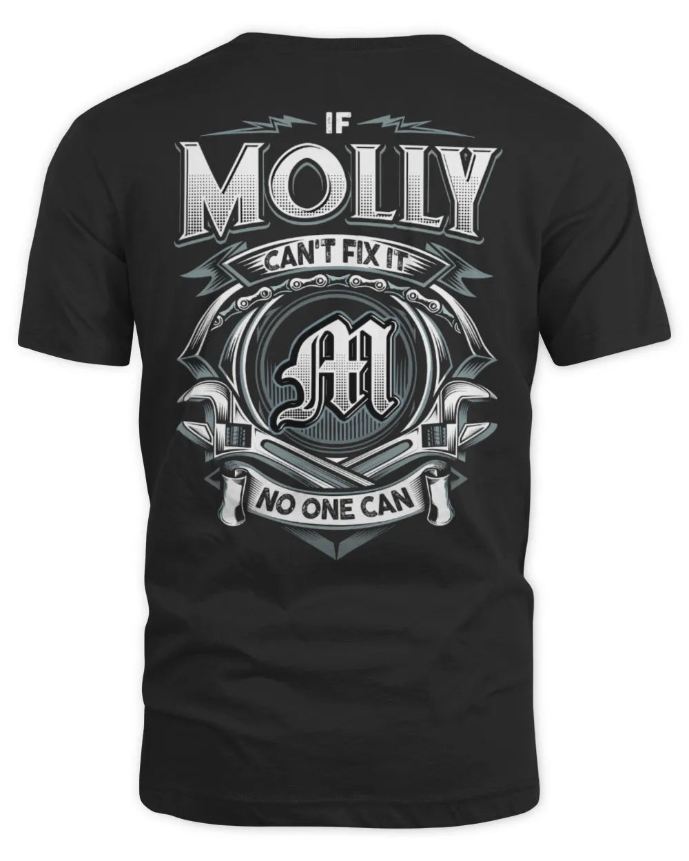 MOLLY AP81-K4-626 - Personalized Ahmed Quote Apparel “If Ahmed Can't Fix It, No One Can” - Unisex Standard T-Shirt - Black