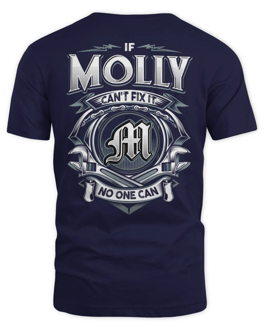MOLLY AP81-K4-626 - Personalized Ahmed Quote Apparel “If Ahmed Can't Fix It, No One Can” - Unisex Standard T-Shirt - Navy
