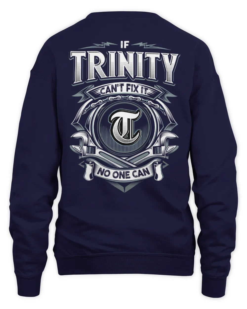TRINITY AP81-K4-626 - Personalized Ahmed Quote Apparel “If Ahmed Can't Fix It, No One Can” - Unisex Sweatshirt - Navy