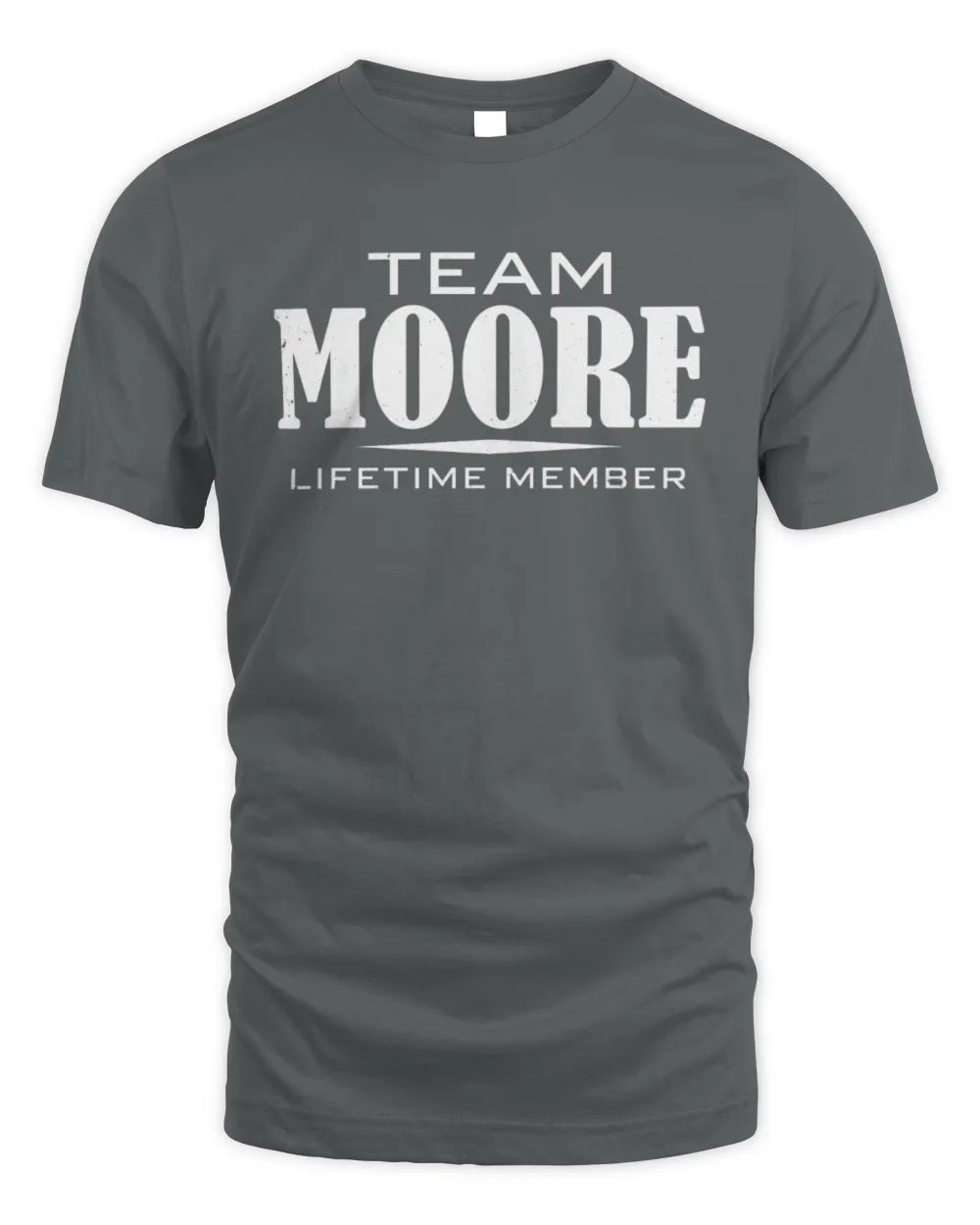 MOORE BL62-K4-128 - Personalized “Team NAME Lifetime Member” - Unisex Standard T-Shirt - Charcoal