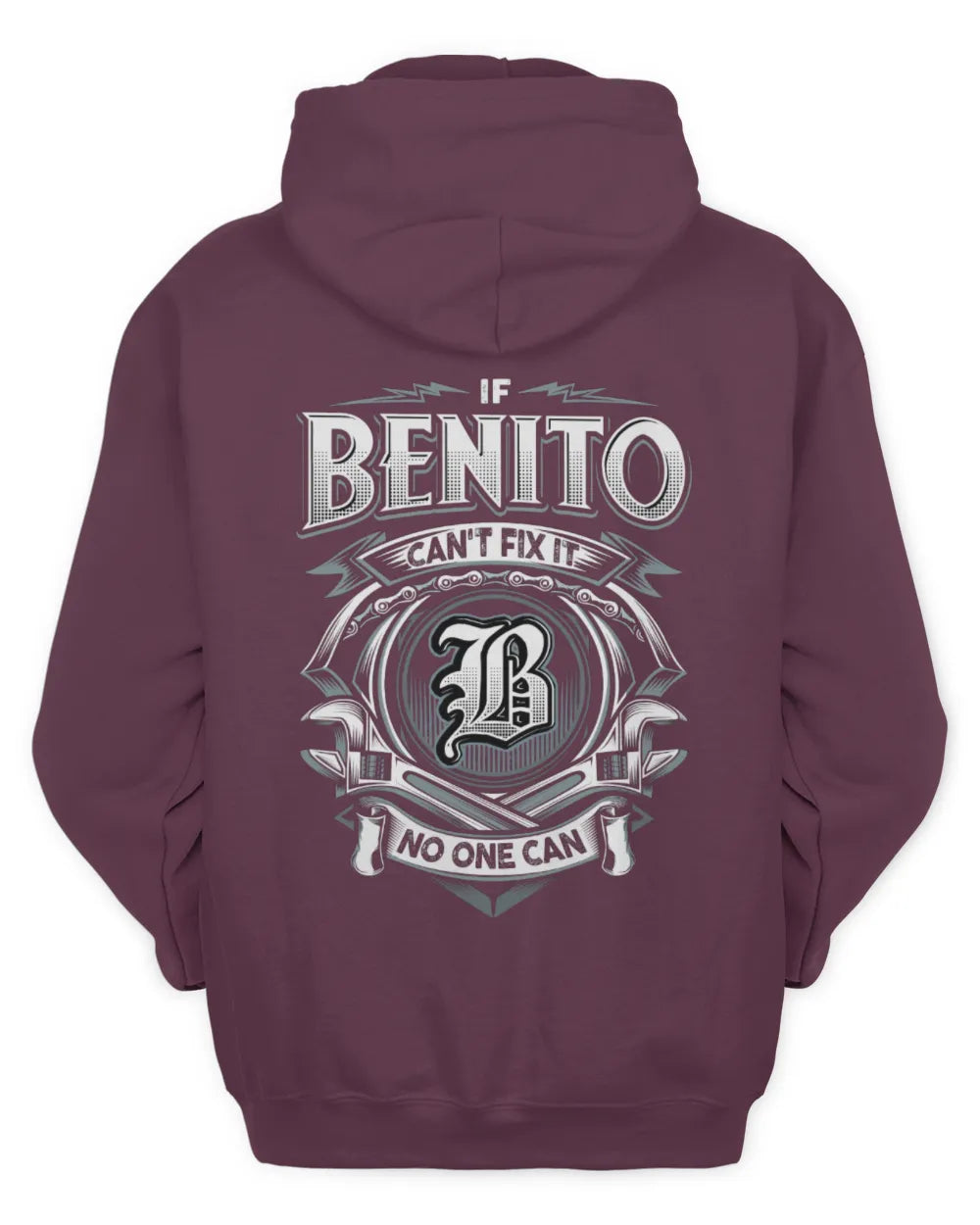 BENITO AP81-K4-626 - Personalized Ahmed Quote Apparel “If Ahmed Can't Fix It, No One Can” - Unisex Hoodie - Maroon