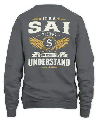 SAI KT06-M008 It’s a [NAME] Thing – You Wouldn’t Understand | Personalized Vintage T-Shirt - Unisex Sweatshirt - Charcoal