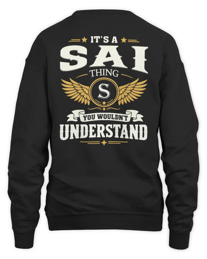 SAI KT06-M008 It’s a [NAME] Thing – You Wouldn’t Understand | Personalized Vintage T-Shirt - Unisex Sweatshirt - Black