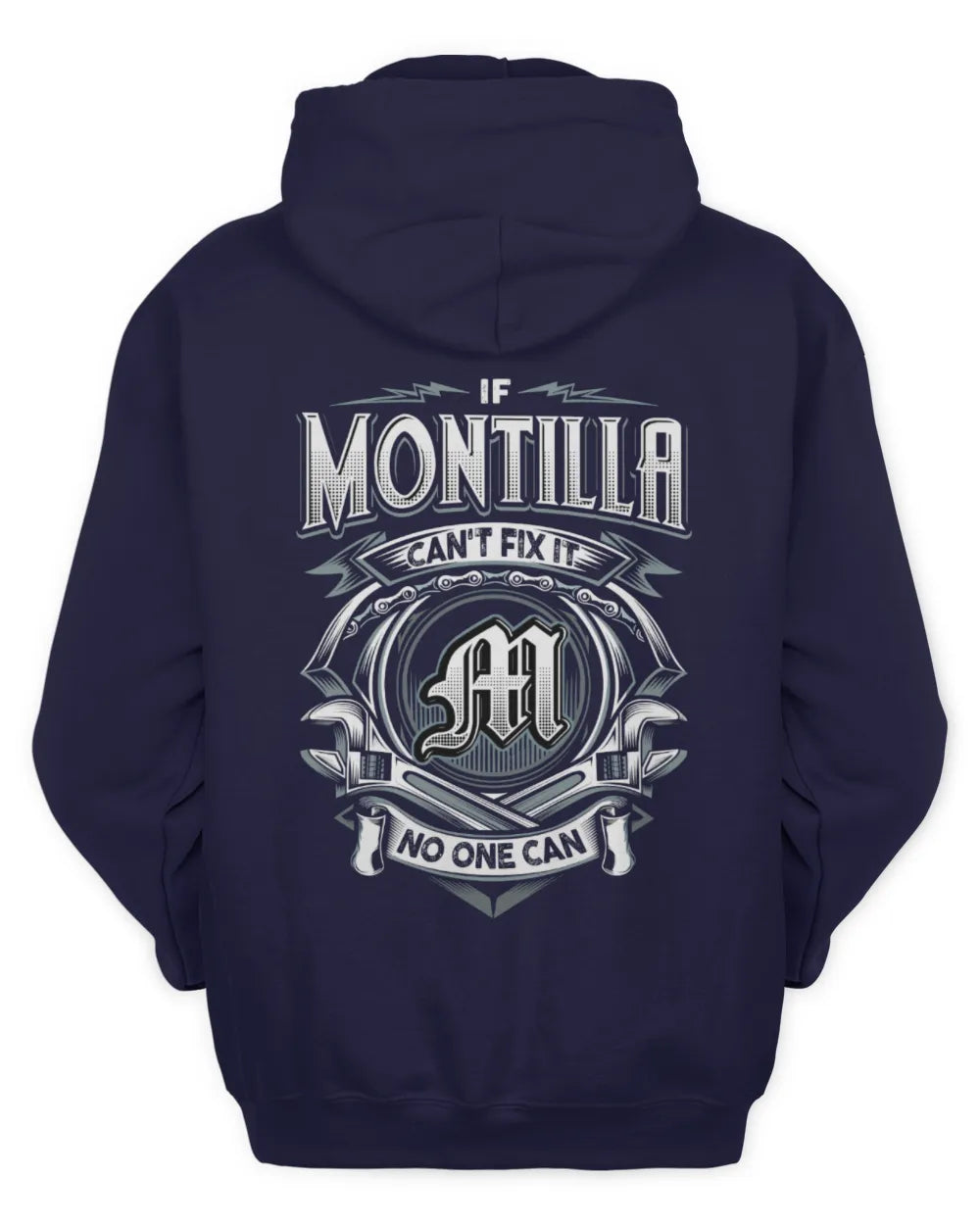 MONTILLA AP81-K4-626 - Personalized Ahmed Quote Apparel “If Ahmed Can't Fix It, No One Can” - Unisex Hoodie - Navy