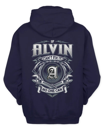 ALVIN AP81-K4-626 - Personalized Ahmed Quote Apparel “If Ahmed Can't Fix It, No One Can” - Unisex Hoodie - Navy