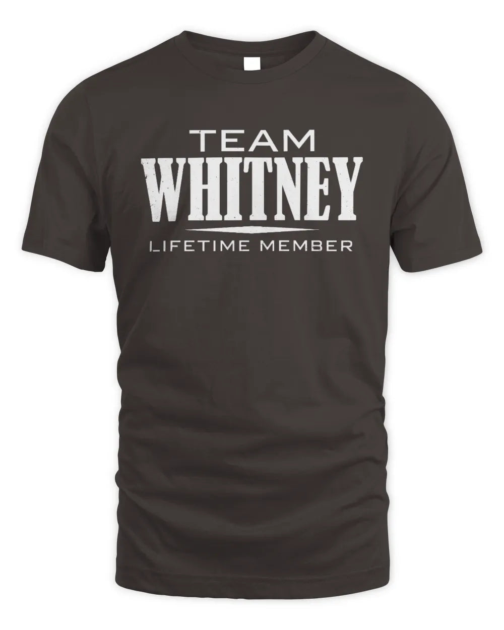 WHITNEY BL62-K4-128 - Personalized “Team NAME Lifetime Member” - Unisex Standard T-Shirt - Dark Chocolate