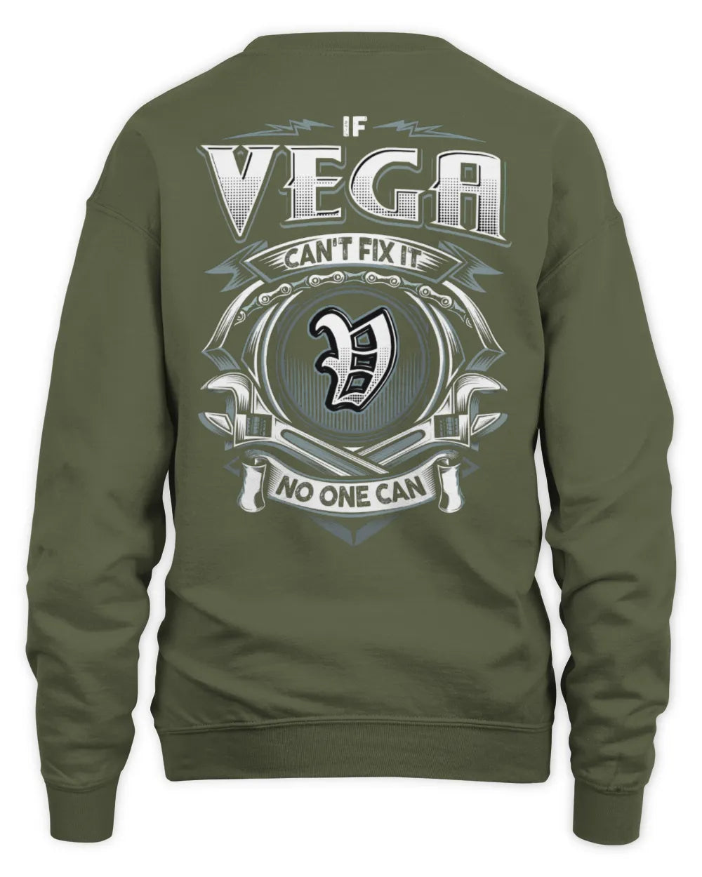 VEGA AP81-K4-626 - Personalized Ahmed Quote Apparel “If Ahmed Can't Fix It, No One Can” - Unisex Sweatshirt - Military Green