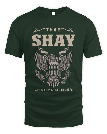 SHAY TP06-K82 – Personalized Classic Style Apparel “Team NAME Lifetime Member” - Unisex Standard T-Shirt - Forest Green