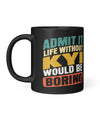 KYI CP01-H4 Personalized Black Mug – Custom Name Coffee Cup
