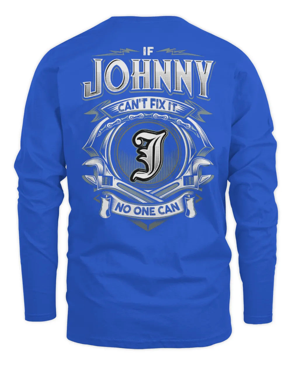 JOHNNY AP81-K4-626 - Personalized Ahmed Quote Apparel “If Ahmed Can't Fix It, No One Can” - Men's Long Sleeved T-Shirt - Royal