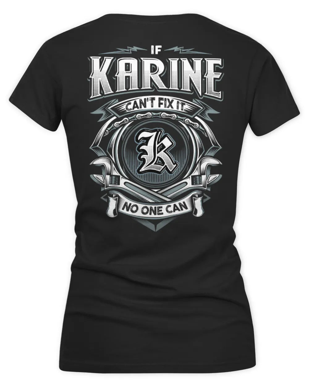 KARINE AP81-K4-626 - Personalized Ahmed Quote Apparel “If Ahmed Can't Fix It, No One Can” - Women's V-Neck T-Shirt - Black