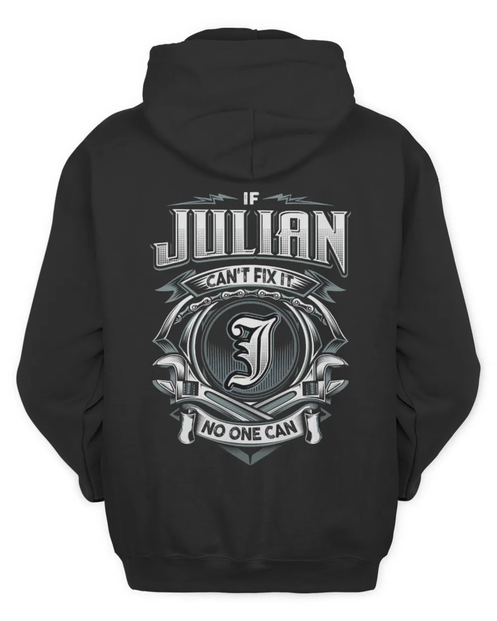 JULIAN AP81-K4-626 - Personalized Ahmed Quote Apparel “If Ahmed Can't Fix It, No One Can” - Unisex Hoodie - Black