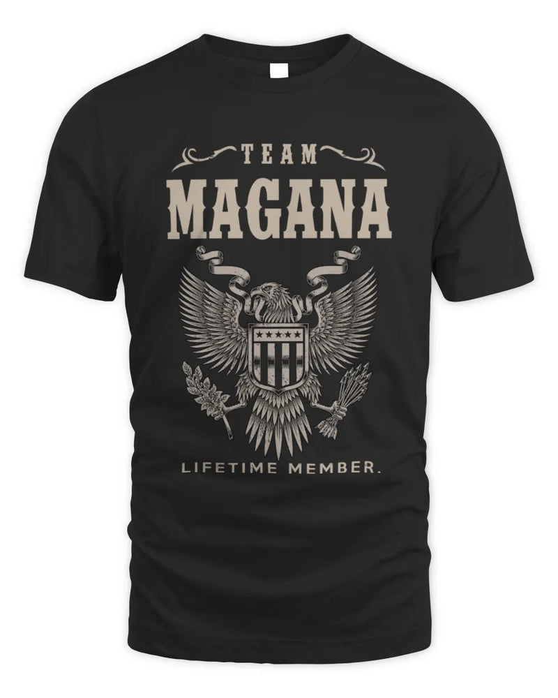 MAGANA TP06-K82 – Personalized Classic Style Apparel “Team NAME Lifetime Member” - Unisex Standard T-Shirt - Black