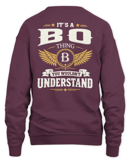 BO KT06-M008 It’s a [NAME] Thing – You Wouldn’t Understand | Personalized Vintage T-Shirt - Unisex Sweatshirt - Maroon