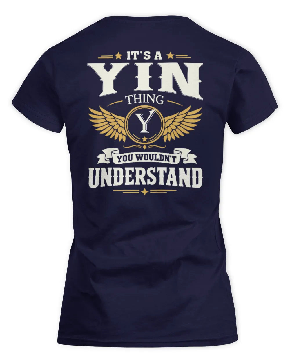 YIN KT06-M008 It’s a [NAME] Thing – You Wouldn’t Understand | Personalized Vintage T-Shirt - Women's Standard T-Shirt - Navy
