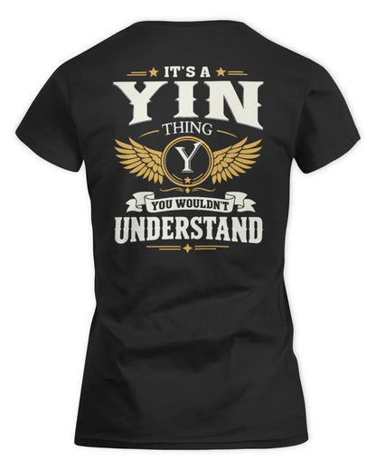 YIN KT06-M008 It’s a [NAME] Thing – You Wouldn’t Understand | Personalized Vintage T-Shirt - Women's Standard T-Shirt - Black