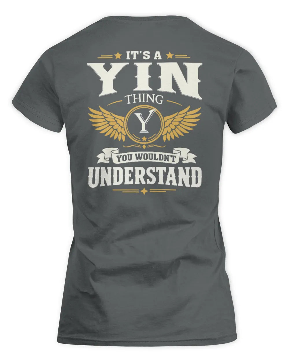 YIN KT06-M008 It’s a [NAME] Thing – You Wouldn’t Understand | Personalized Vintage T-Shirt - Women's Standard T-Shirt - Charcoal