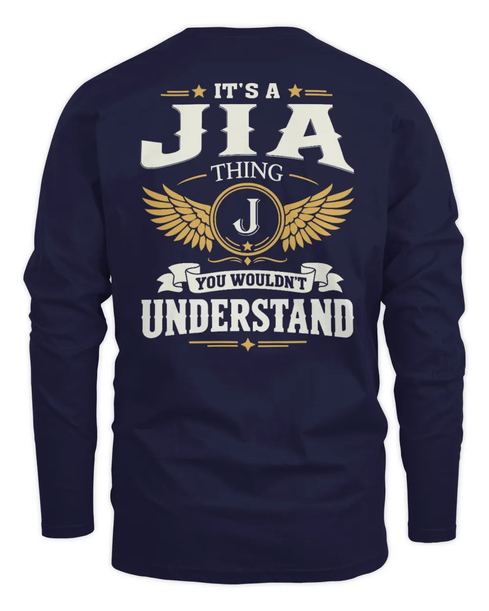 JIA KT06-M008 It’s a [NAME] Thing – You Wouldn’t Understand | Personalized Vintage T-Shirt - Men's Long Sleeved T-Shirt - Navy