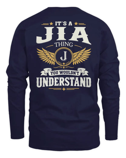 JIA KT06-M008 It’s a [NAME] Thing – You Wouldn’t Understand | Personalized Vintage T-Shirt - Men's Long Sleeved T-Shirt - Navy