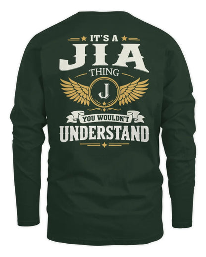 JIA KT06-M008 It’s a [NAME] Thing – You Wouldn’t Understand | Personalized Vintage T-Shirt - Men's Long Sleeved T-Shirt - Forest Green
