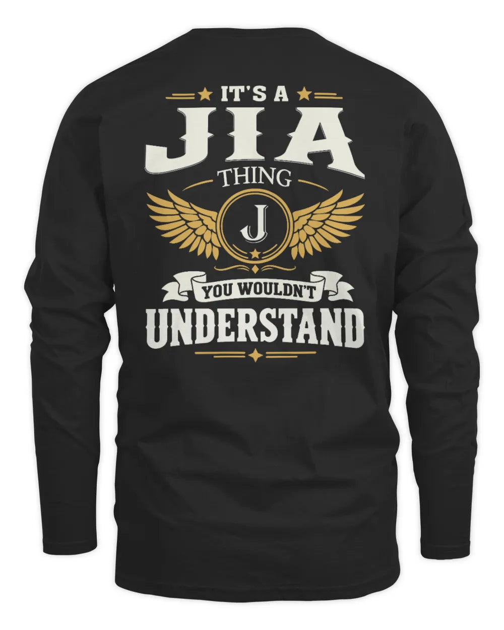 JIA KT06-M008 It’s a [NAME] Thing – You Wouldn’t Understand | Personalized Vintage T-Shirt - Men's Long Sleeved T-Shirt - Black
