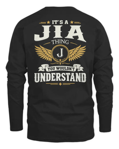 JIA KT06-M008 It’s a [NAME] Thing – You Wouldn’t Understand | Personalized Vintage T-Shirt - Men's Long Sleeved T-Shirt - Black