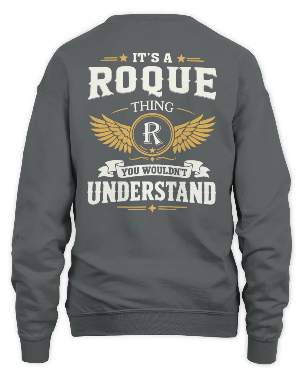 ROQUE KT06-M008 It’s a [NAME] Thing – You Wouldn’t Understand | Personalized Vintage T-Shirt - Unisex Sweatshirt - Charcoal