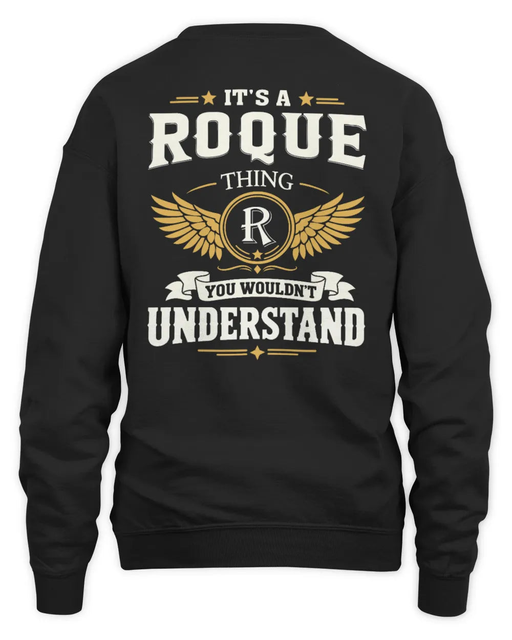 ROQUE KT06-M008 It’s a [NAME] Thing – You Wouldn’t Understand | Personalized Vintage T-Shirt - Unisex Sweatshirt - Black