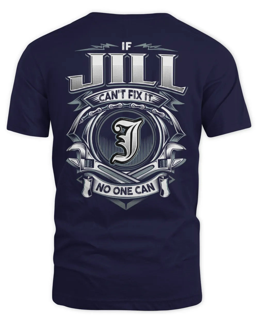 JILL AP81-K4-626 - Personalized Ahmed Quote Apparel “If Ahmed Can't Fix It, No One Can” - Unisex Standard T-Shirt - Navy