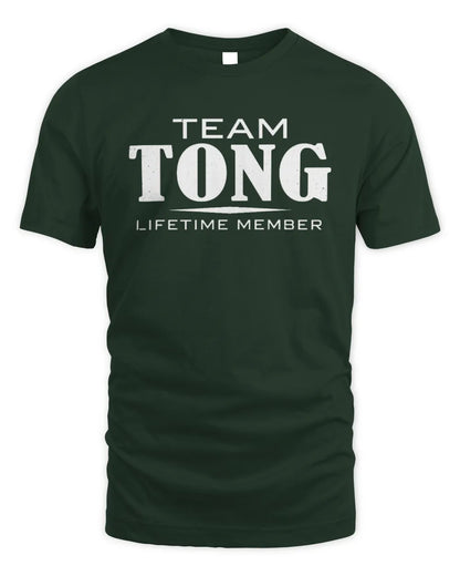 TONG BL62-K4-128 - Personalized “Team NAME Lifetime Member” - Unisex Standard T-Shirt - Forest Green