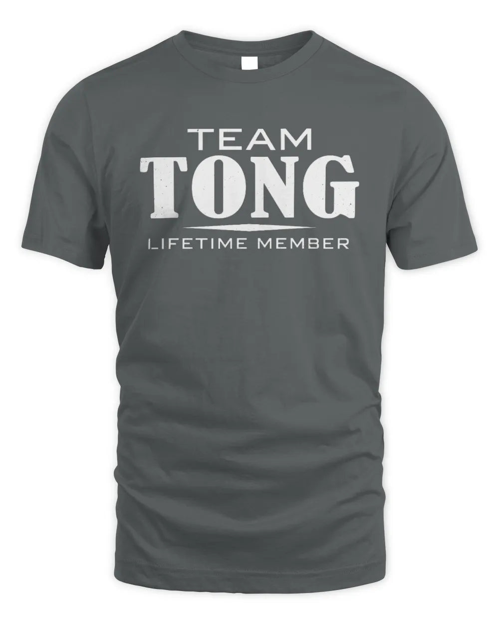 TONG BL62-K4-128 - Personalized “Team NAME Lifetime Member” - Unisex Standard T-Shirt - Charcoal