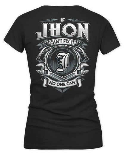 JHON AP81-K4-626 - Personalized Ahmed Quote Apparel “If Ahmed Can't Fix It, No One Can” - Women's V-Neck T-Shirt - Black