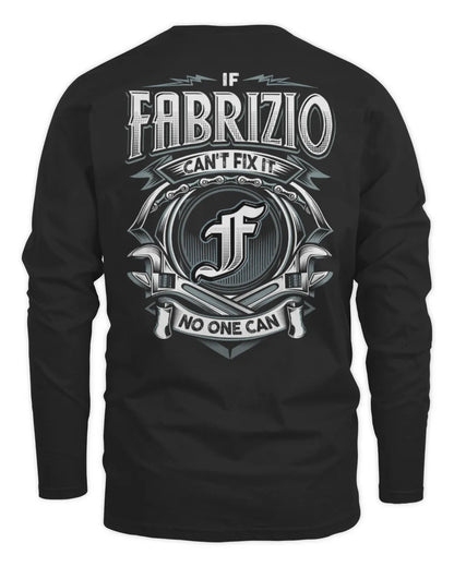 FABRIZIO AP81-K4-626 - Personalized Ahmed Quote Apparel “If Ahmed Can't Fix It, No One Can” - Men's Long Sleeved T-Shirt - Black