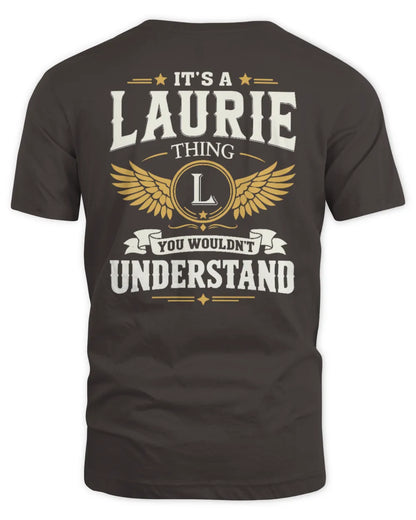 LAURIE KT06-M008 It’s a [NAME] Thing – You Wouldn’t Understand | Personalized Vintage T-Shirt - Unisex Standard T-Shirt - Dark Chocolate