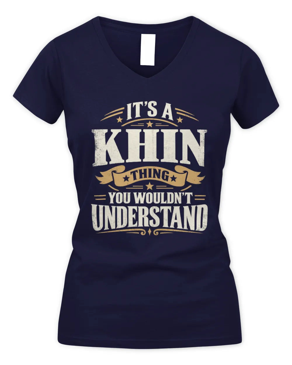 KHIN P08 TH51 - Personalized “It’s a/an [NAME] Thing – You Wouldn’t Understand” Shirt - Women's V-Neck T-Shirt - Navy