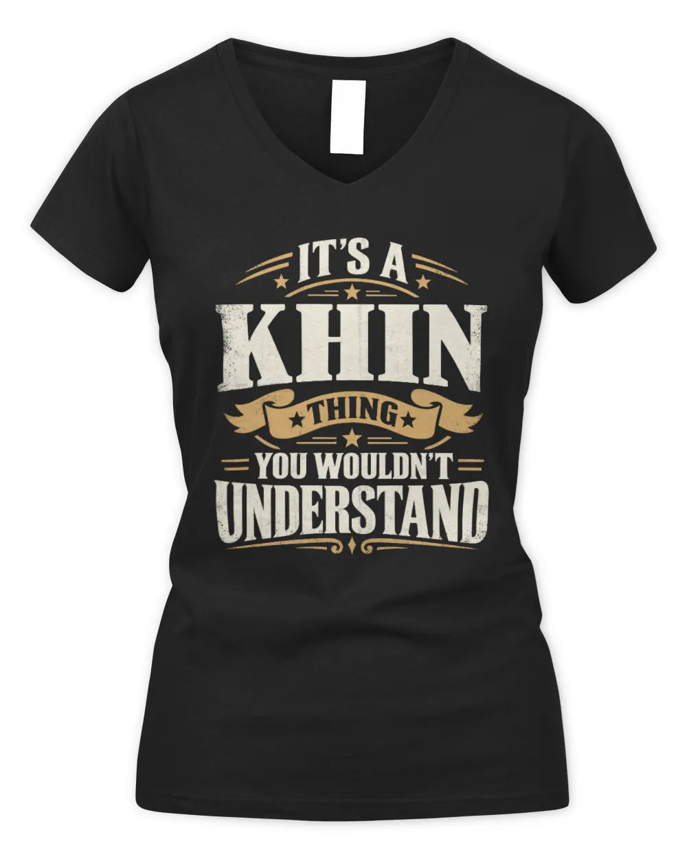 KHIN P08 TH51 - Personalized “It’s a/an [NAME] Thing – You Wouldn’t Understand” Shirt - Women's V-Neck T-Shirt - Black