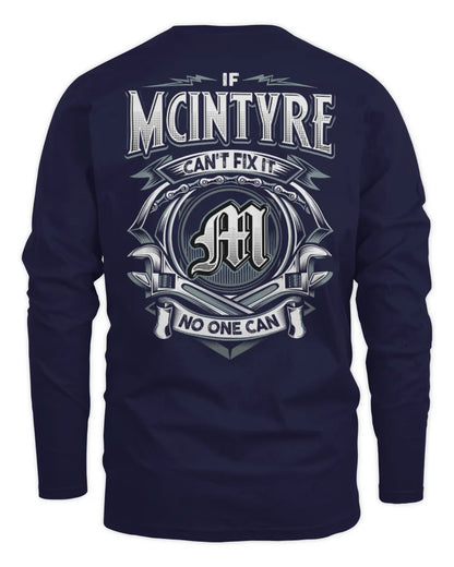 MCINTYRE AP81-K4-626 - Personalized Ahmed Quote Apparel “If Ahmed Can't Fix It, No One Can” - Men's Long Sleeved T-Shirt - Navy