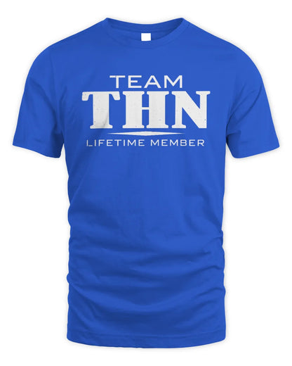 THN BL62-K4-128 - Personalized “Team NAME Lifetime Member” - Unisex Standard T-Shirt - Royal