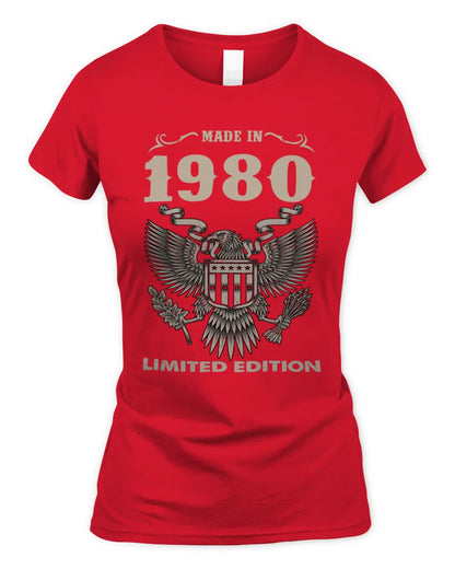 1980 HH89-K2 – Classic Birth Year Limited Edition T-Shirt - Women's Standard T-Shirt - Red