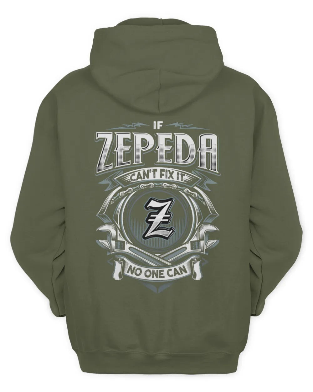 ZEPEDA AP81-K4-626 - Personalized Ahmed Quote Apparel “If Ahmed Can't Fix It, No One Can” - Unisex Hoodie - Military Green
