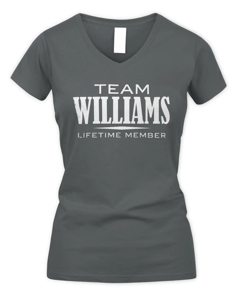 WILLIAMS BL62-K4-128 - Personalized “Team AARON Lifetime Member” - Women's V-Neck T-Shirt - Charcoal