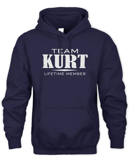 KURT BL62-K4-128 - Personalized “Team NAME Lifetime Member” - Unisex Hoodie - Navy